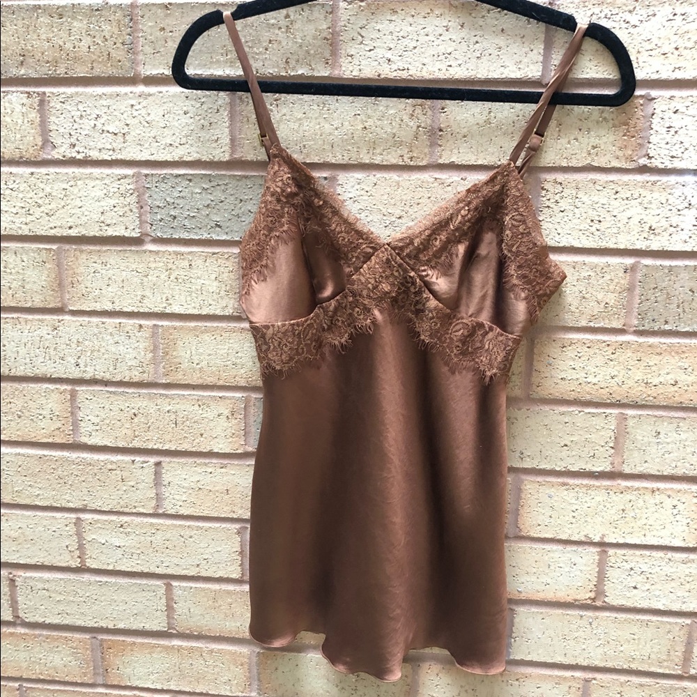 Bronze Lace Silk Cami